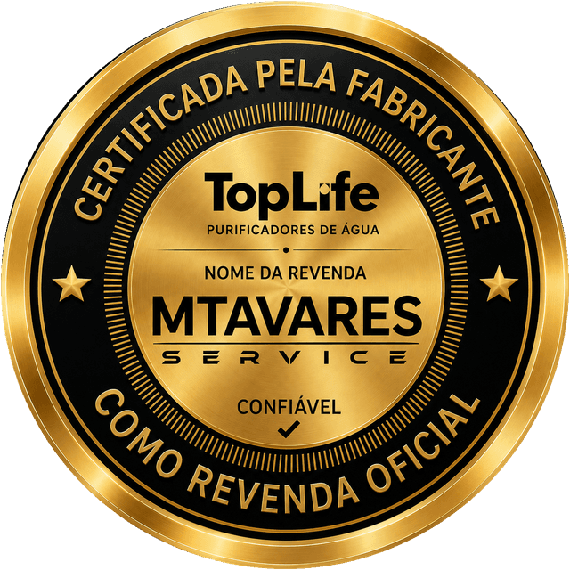 Selo de revenda oficial certificada pela fabricante Top Life — M Tavares Service