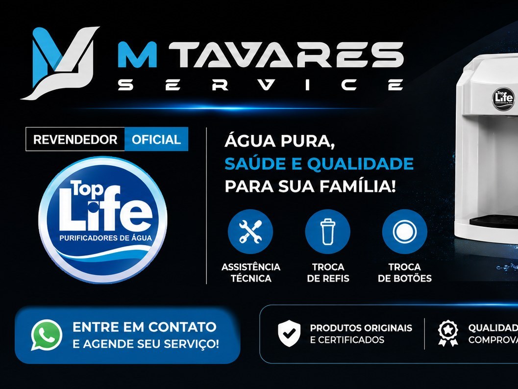 M Tavares Service — revendedor oficial: água pura, saúde e qualidade para sua família